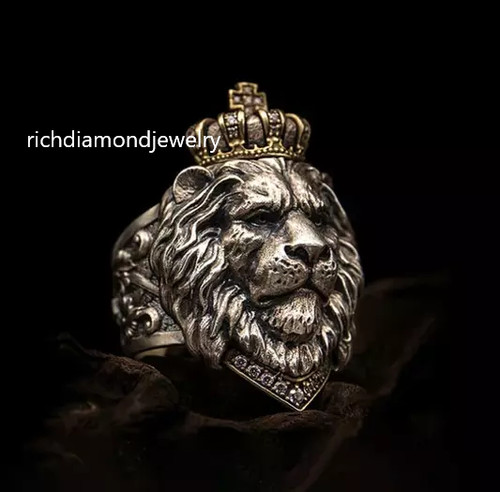 Men retro creative king lion - creative,